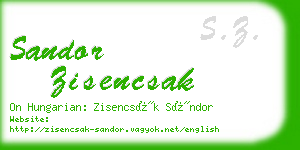 sandor zisencsak business card